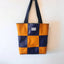 Teresa's Orange Reversible Cloud Checker Tote