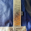 Close shot of silver detail made from pineapple fiber leather on upcycled tote bag.