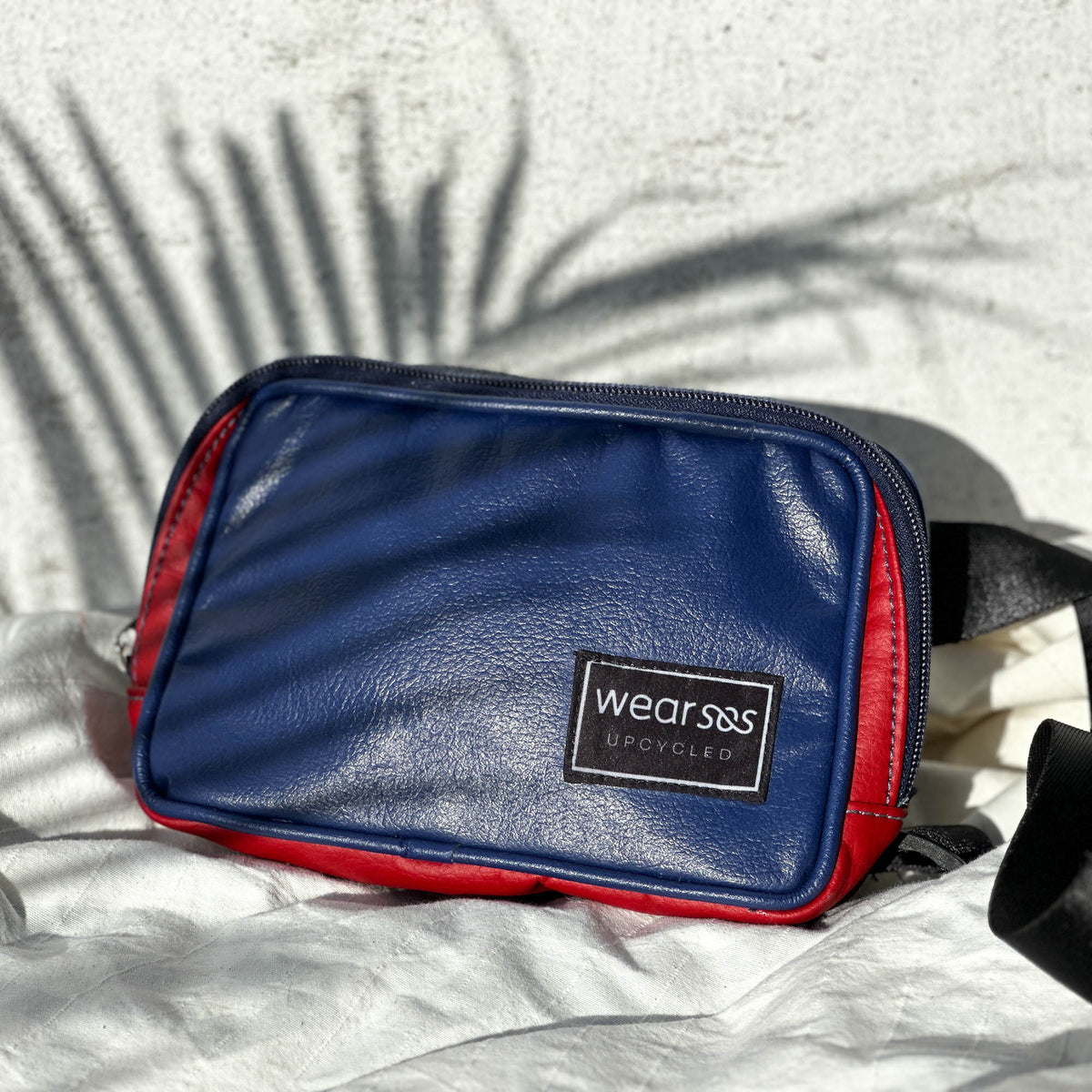 Wearsos Blue and Red Sustainable Up-Cycled Backpack Happy Birthday to the man who makes Wearsos look as good as  main image 4